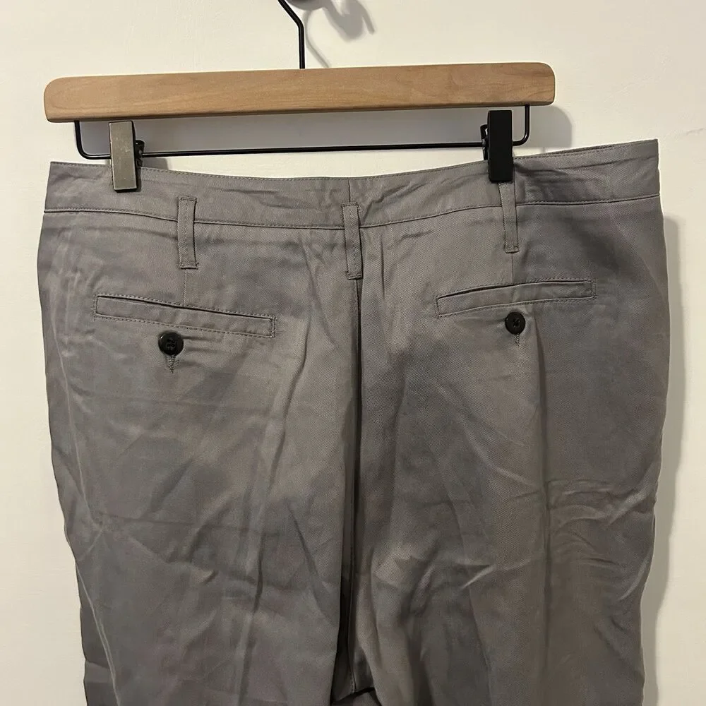 Sundance Women's Gray Tencel Pleated High Rise Straight Pants Size 12 Office - Picture 7 of 11